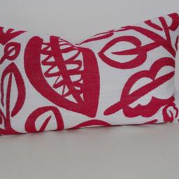 Magenta Chenille Decorative Pillow Cover, Raspberry Lumbar Cushion, Hot Pink, 12 X 20 - thumbnail 2