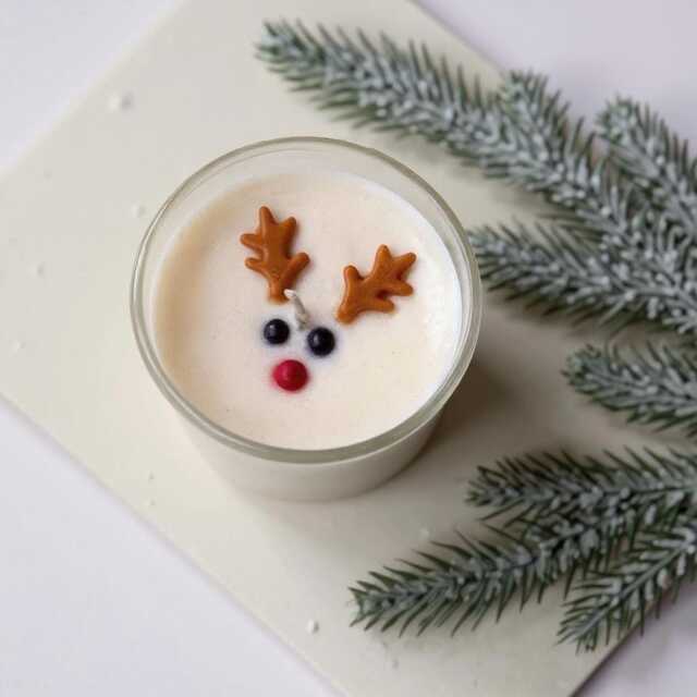 Reindeer Christmas Candle, Rudolph Candle Gift, Cozy Winter Scented Candle, Festive Gift For Her, Holiday Home D??cor, Soy Wax Candle, Secret Santa - image 1