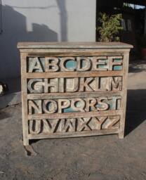 Alphabet Chest Of Drawers-Kids Toddlers Room Furniture-Nursery Wooden Toy Storage-Children's Decor-??hild Storage Cabinets-Storage Unit