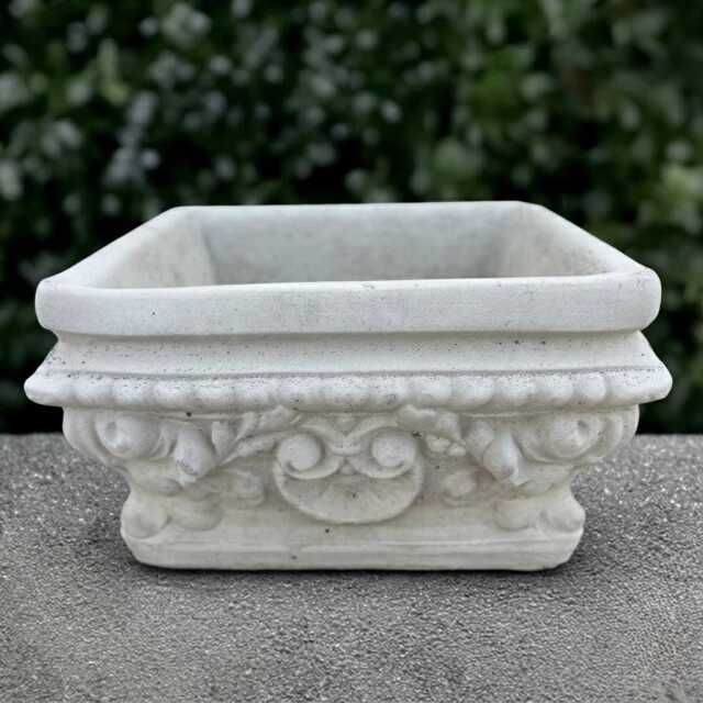 Stone Flower Pot Statue Concrete Planter Sculpture Cement Plant Ornament Handmade Decor Figurine Yard Art - image 1