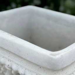 Stone Flower Pot Statue Concrete Planter Sculpture Cement Plant Ornament Handmade Decor Figurine Yard Art - thumbnail 2
