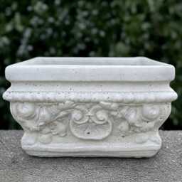 Stone Flower Pot Statue Concrete Planter Sculpture Cement Plant Ornament Handmade Decor Figurine Yard Art - thumbnail 3
