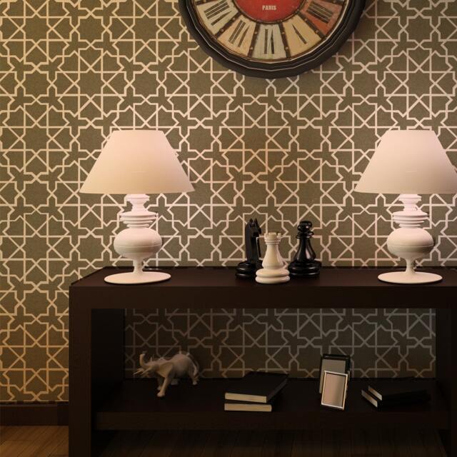 Moroccan Wall Stencil Esther For Diy Project - Wallpaper Look & Easy Decor - image 1