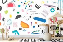 Peel & Stick Wall Mural, Decal, Stickers, Reusable Kids Room Decor, Repositionable, Matisse Like Shapes Wall Art, Colorway #2 - thumbnail 1