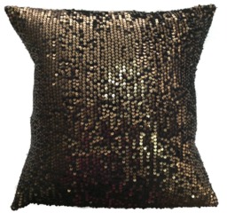 Gold Sequin Pillow Cover, Throw Pillow, Pillow, Christmas, Sequin Black Sequin Cushion, Decorative - thumbnail 1
