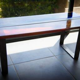 Wood & Epoxy Resin Table - Epoxy Coffee - thumbnail 2