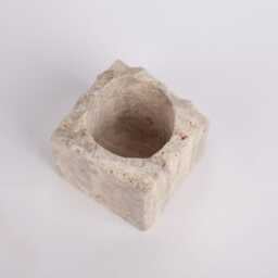 Silver Travertine Candleholder - thumbnail 3