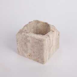 Silver Travertine Candleholder - thumbnail 2