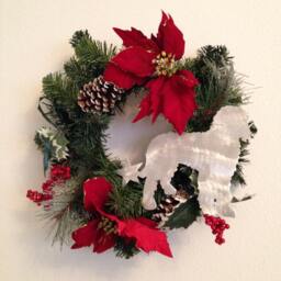 Golden Doodle, Star Dog Tree Topper, Holiday Decoration, Wreath Christmas, Aluminum, Stars, Standing With - thumbnail 4