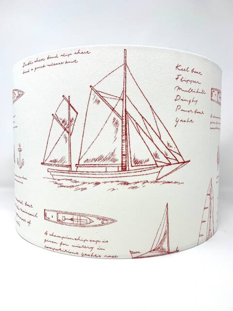 Sailing Lamp Shade, Nautical Lampshade For Standard Lamps Or Ceiling Lights - image 1