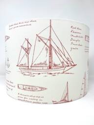 Sailing Lamp Shade, Nautical Lampshade For Standard Lamps Or Ceiling Lights - thumbnail 1