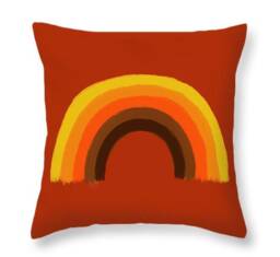 Rainbow 70S Velvet Or Cotton Pillow, Cushion, Throw Pillows, Boho Floor Lumbar Rainbow Baby 16x 16, 18x18, 20x20, 26x 26, 20x14 Inc