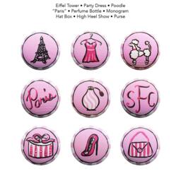 Finials - Pair Of Custom Hand Painted For Curtain Rod Pretty Girly Pink Flowers Or Any Theme - thumbnail 3