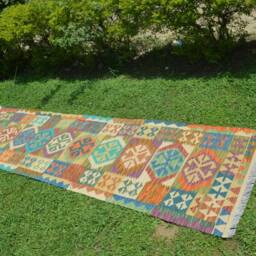 9.6 X 2.4 Ft Stunning Ten Medallion Caucasus Pattern Natural Dye Runnerfree Shipping - thumbnail 3