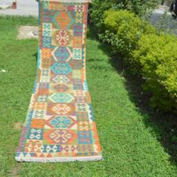 9.6 X 2.4 Ft Stunning Ten Medallion Caucasus Pattern Natural Dye Runnerfree Shipping - thumbnail 2