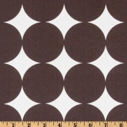 "Pair Of 50"" Wide Dwell Studio Dotscape Brown & White Fabric Rod Panels, Drapes, Curtains. Sizes 50x63"" 50x84"" 50x96"" Or 50x108"