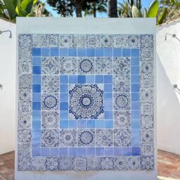 Turquoise Moroccan Ceramic Tile Wall Art Decor - 20cm/7.9 - thumbnail 4