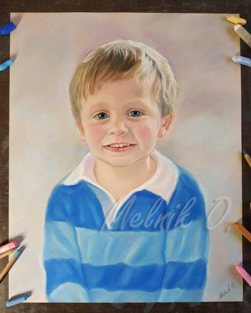Custom Portrait From Photo - Mother & Child Hand Painted Pastel Personalized Mother's Day Gift Baby Art - image 1