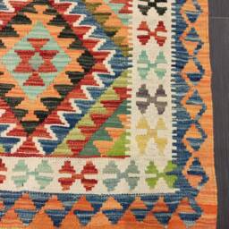 Runner Rug Classic, Handmade Artisan Afghan Turkish Persian Qashqai Navajo Bohemian Wool Flatweave Multicolour Kilim 217x82 cm - thumbnail 4