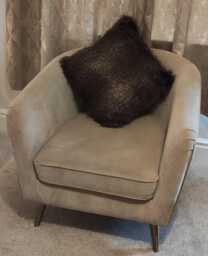 Luxury Brown & Beige Fleck Deluxe Faux Fur Cushion Cover - Handmade Sofa Pillow Case