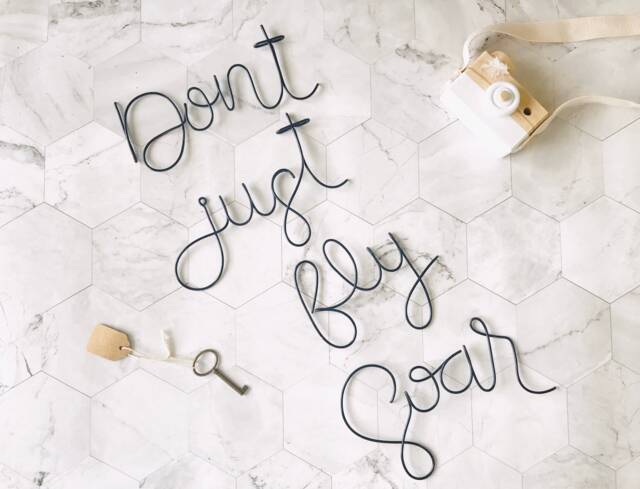 Don't Just Fly, Soar - Wire Words Wall Art Inspirational Metal Hanging Decor - image 1