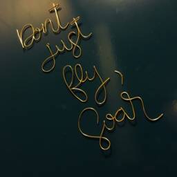 Don't Just Fly, Soar - Wire Words Wall Art Inspirational Metal Hanging Decor - thumbnail 2