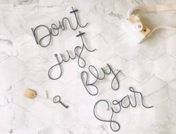 Don't Just Fly, Soar - Wire Words Wall Art Inspirational Metal Hanging Decor - thumbnail 1