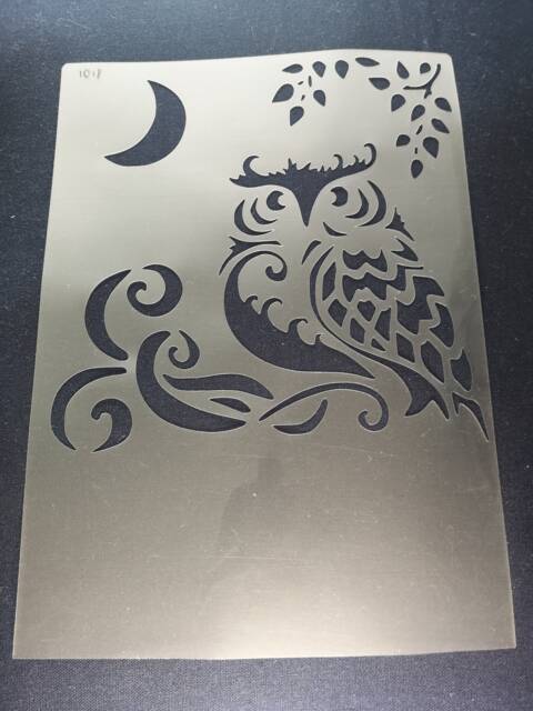 Wise Owl Stencil, Flexible, Reusable, 125Micron, Wall Decor, Home Decor, Furniture Painting, Card Making, Craft Stenci From Bitofeverythingbyb