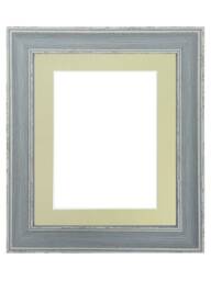 Scandi Blue Distressed Photo Frame With Light Grey Mount - thumbnail 1