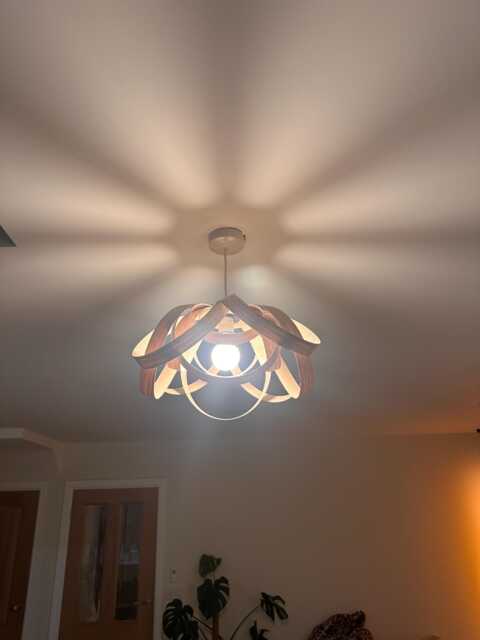 Wooden Ceiling Light - Pendant Handmade Wood Lampshade Unique Flush Mount - image 1