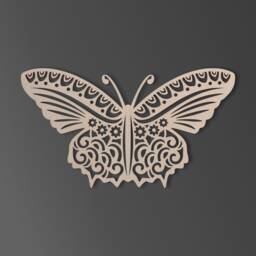 Unfinished Wooden Butterfly Cutout Tribal Wall Art Decor - thumbnail 2