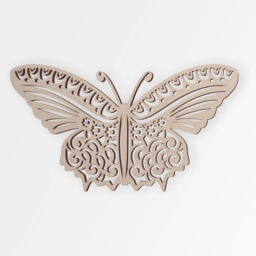 Unfinished Wooden Butterfly Cutout Tribal Wall Art Decor - thumbnail 3