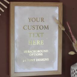 Custom Quote Print, Text Print in Gold - Rose Copper Foil, Personalised Wall Art, Foil Art - thumbnail 3
