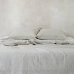 Linen Duvet Cover Set With Pillow Cases, Gingham Check Bed Linens, Natural Bedding Sets Queen, Twin, Full, Double, King - thumbnail 4