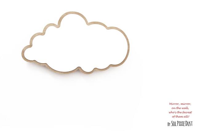 Safety Mirror Cloud With Led Light - Wall Decor Nursery Kid Wooden - image 1