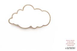 Safety Mirror Cloud With Led Light - Wall Decor Nursery Kid Wooden