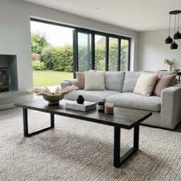 Modern Black Coffee Table - Ebony-stained Solid Wood, Bespoke 80-180cm, Made To Order Uk, Free Delivery - thumbnail 2