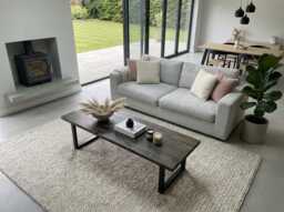 Modern Black Coffee Table - Ebony-stained Solid Wood, Bespoke 80-180cm, Made To Order Uk, Free Delivery