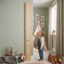 Height Ruler, Raw, Nursery Wall Decor, Christmas - First Birthday Personalised