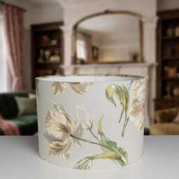 Lampshades in Laura Ashley Gosford Sage Fabric Handmade Free Delivery - thumbnail 3