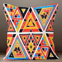 Traditional Turkish Kilim Cushion Cover/Rug Design Pillow Cover/Southwestern Pillow Top/Aztec Covers/Farmhouse Geometric Case - thumbnail 3