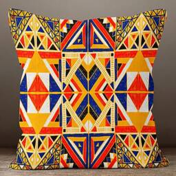 Traditional Turkish Kilim Cushion Cover/Rug Design Pillow Cover/Southwestern Pillow Top/Aztec Covers/Farmhouse Geometric Case - thumbnail 2