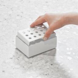 White Soap Dish Soap Tray, Bathroom Accessories Holder To Modern Bathroom Draining Dish Modern Omia Porte Savon Drainant - thumbnail 3