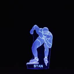 Personalised Speed Skater Led Night Light Sports Bedroom Decor - thumbnail 4