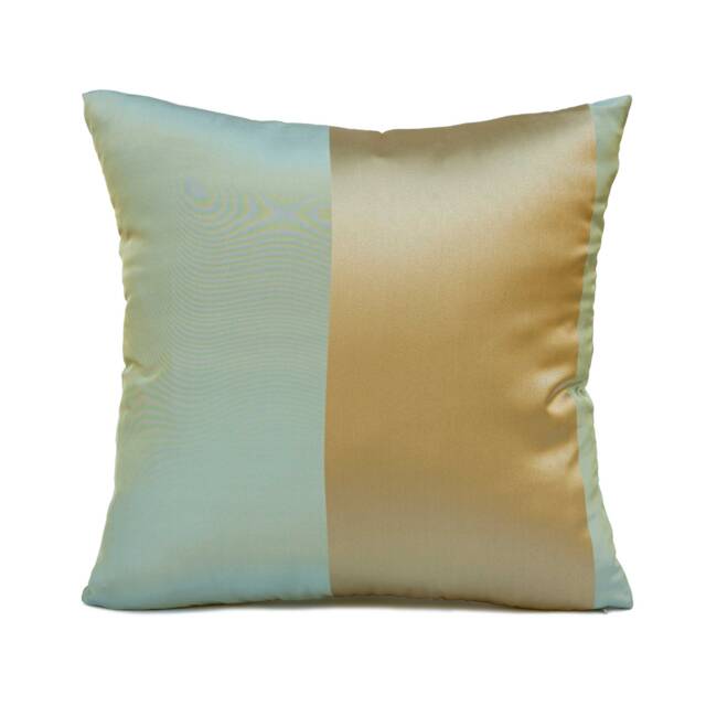 Gold & Light Green Silver Pillow, Throw Pillow Cover, Decorative Cushion Pillowcase, Toss Polyester - image 1