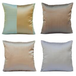 Gold & Light Green Silver Pillow, Throw Pillow Cover, Decorative Cushion Pillowcase, Toss Polyester - thumbnail 3