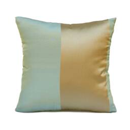 Gold & Light Green Silver Pillow, Throw Pillow Cover, Decorative Cushion Pillowcase, Toss Polyester - thumbnail 1