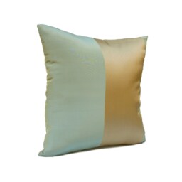 Gold & Light Green Silver Pillow, Throw Pillow Cover, Decorative Cushion Pillowcase, Toss Polyester - thumbnail 2