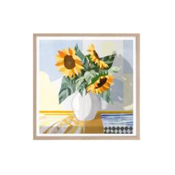 Sunflower Serenade, Flower Vase Print, Yellow Flower Painting, Abstract Flower, Modern Wall Art Nature, Decor - thumbnail 3
