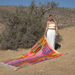 Colorful Moroccan Rug 5x7 Ft Handmade Boho Berber Carpet - thumbnail 2